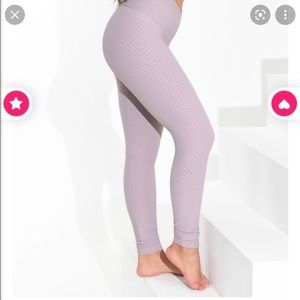 BBB Booty By Brabants full length Croco skin leggings in light mauve